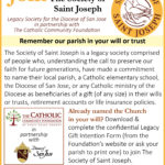 Society of Saint Joseph bulletin ad