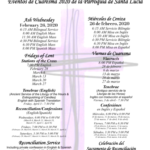 Lenten Schedule
